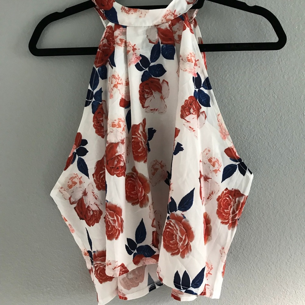 Floral two piece romper